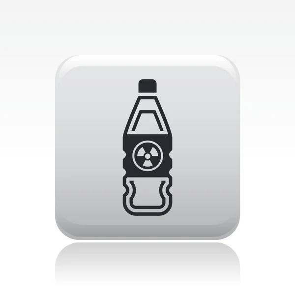ボトルの 1 つ危険のアイコンのベクトル イラスト — ストックベクタ