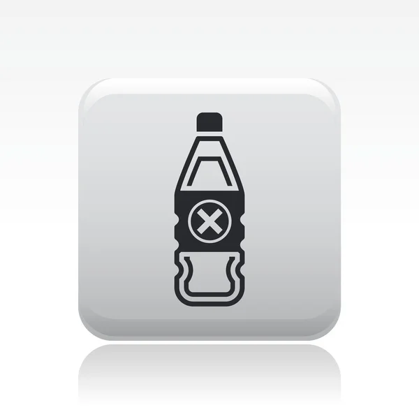Vektorillustration des Flaschensymbols für eine einzige Gefahr — Stockvektor