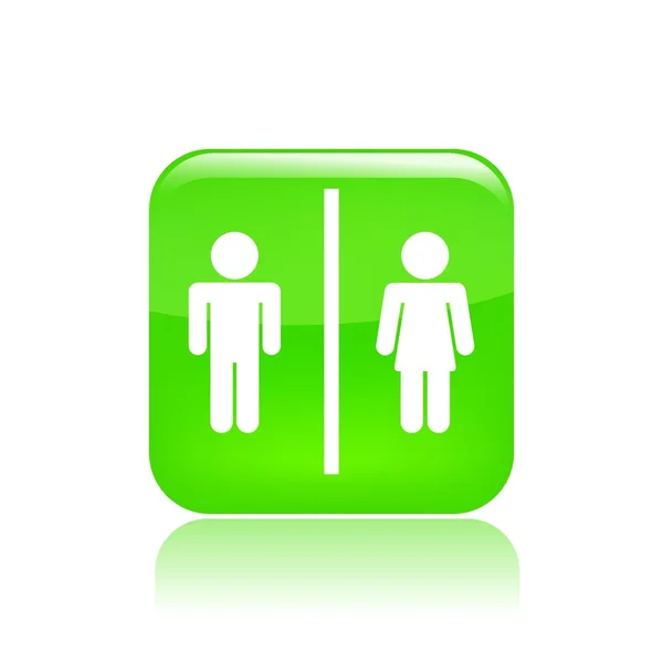 Illustrazione vettoriale dell'icona del wc singolo — Vettoriale Stock