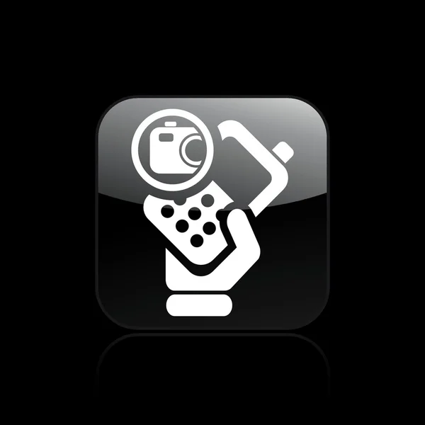 Ilustración vectorial del icono del teléfono de una sola cámara — Vector de stock