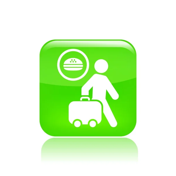 Illustrazione vettoriale dell'icona del cibo da viaggio singolo — Vettoriale Stock