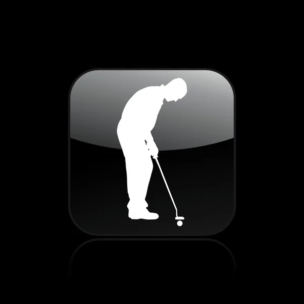 1 つのゴルフのアイコンのベクトル イラスト — ストックベクタ