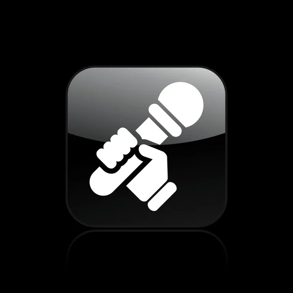 Illustrazione vettoriale dell'icona del karaoke isolato — Vettoriale Stock