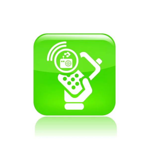 Illustration vectorielle de l'icône du téléphone radio unique — Image vectorielle