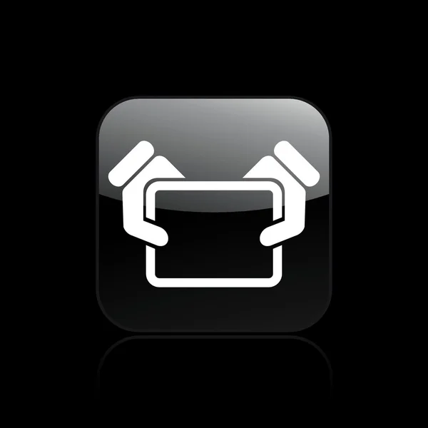 Illustrazione vettoriale dell'icona del vassoio singolo — Vettoriale Stock