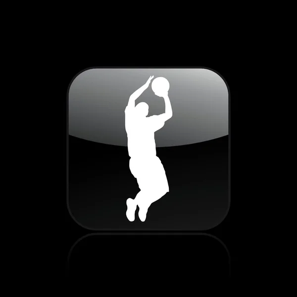 Vector illustration of single basketball icon — Stock Vector