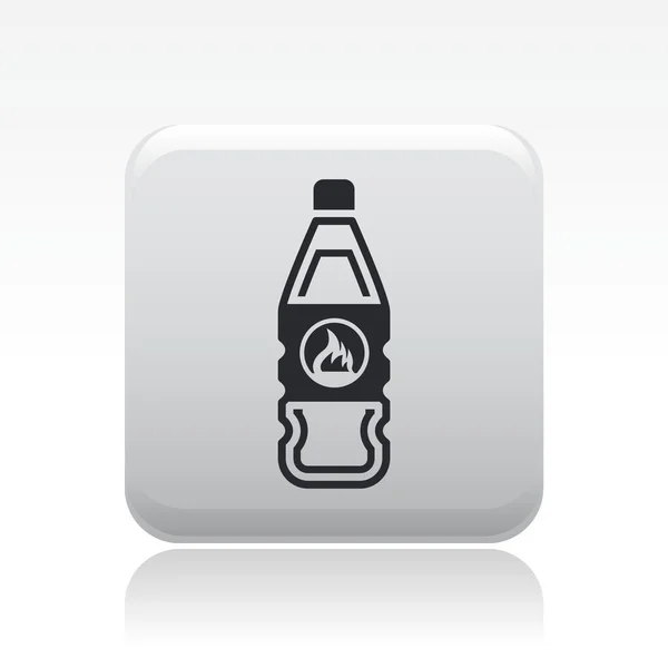 Illustration vectorielle d'une seule icône de bouteille inflammable — Image vectorielle