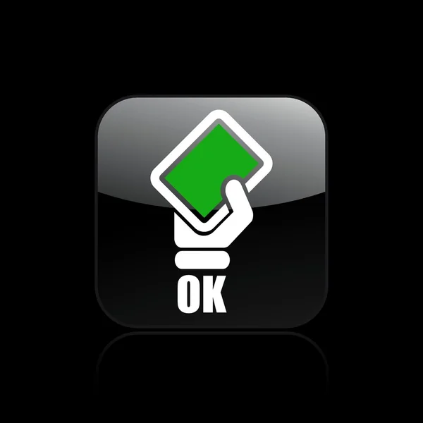 Ilustração vetorial de ícone ok único — Vetor de Stock