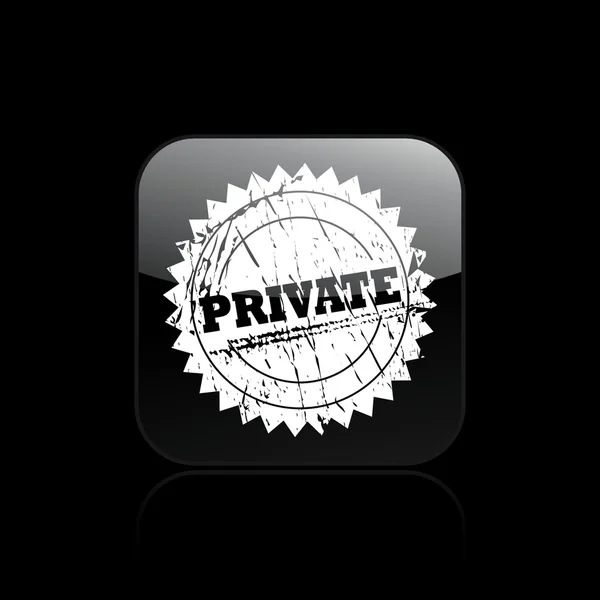 Ilustración vectorial del icono privado aislado — Vector de stock
