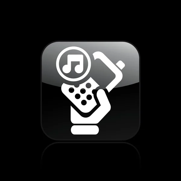 Vector illustration of single phone music icon — Stock Vector