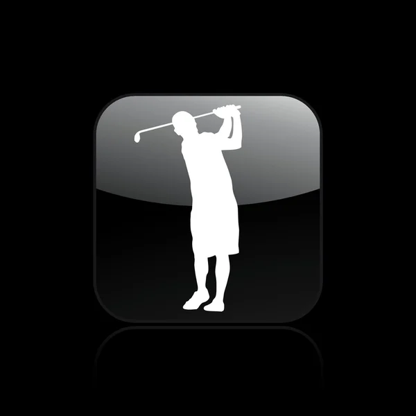Ilustración vectorial del icono de golf único — Vector de stock