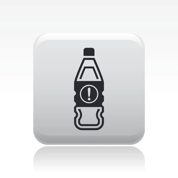 Ilustração vetorial do ícone de garrafa de perigo único — Vetor de Stock