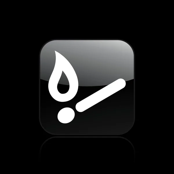 Illustration vectorielle d'une icône de feu unique — Image vectorielle