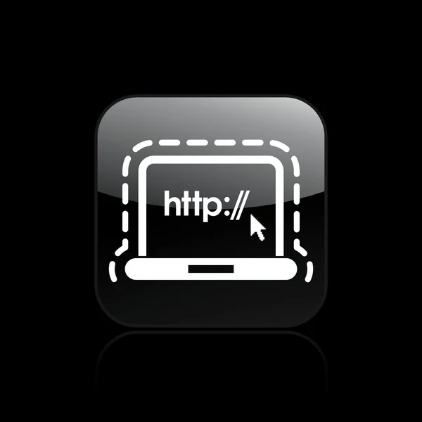 Illustration vectorielle d'une icône unique de protection web — Image vectorielle