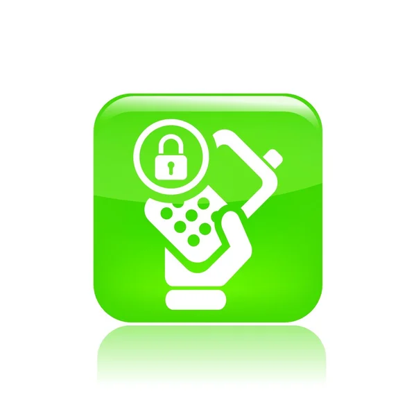 Vector illustration of single lock phone icon — Stock Vector