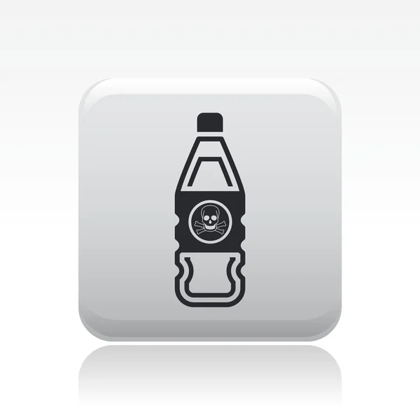 Vector illustration of single danger bottle icon — Stock Vector