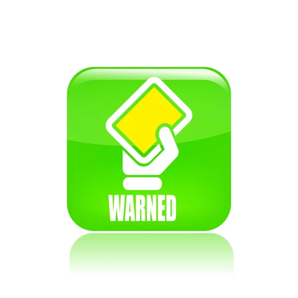 Illustrazione vettoriale dell'icona di avvertimento singolo — Vettoriale Stock