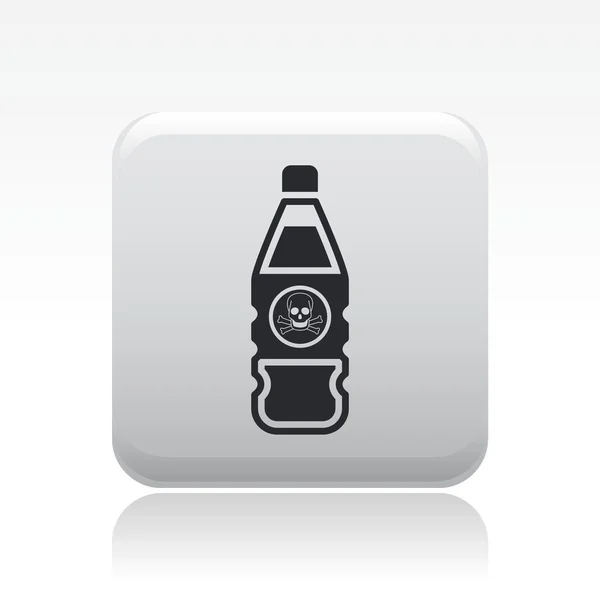 Obrázek ikony láhev jednoho izolovaného nebezpečí — Stockový vektor