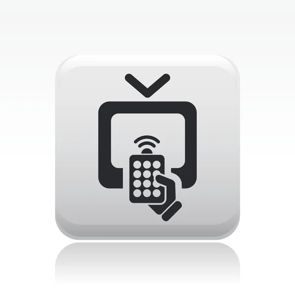 Vector illustration of single remote tv icon — Stock Vector