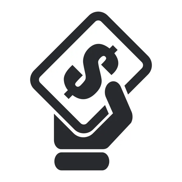 Vectorillustratie van geïsoleerde cash pictogram — Stockvector