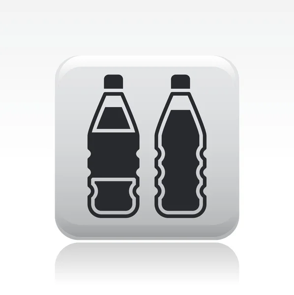 1 つのボトルのアイコンのベクトル イラスト — ストックベクタ