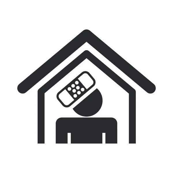 Vector illustration of isolated home accident icon — Stock Vector