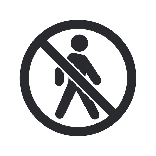 Ilustração vetorial do ícone de acesso proibido único —  Vetores de Stock