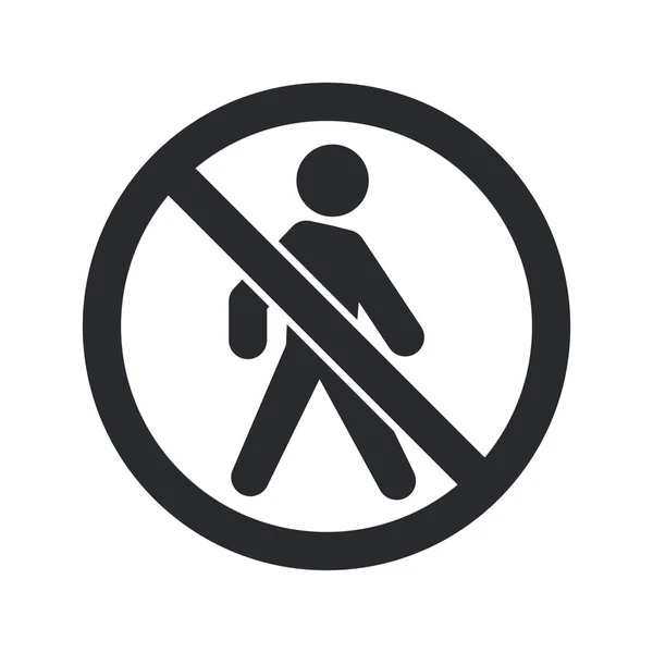 Vectorillustratie van één verboden toegang pictogram — Stockvector