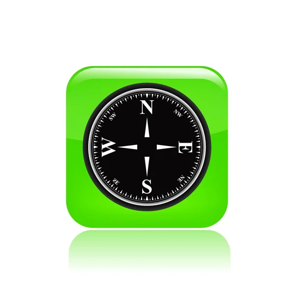 Illustration vectorielle de l'icône du compas unique — Image vectorielle