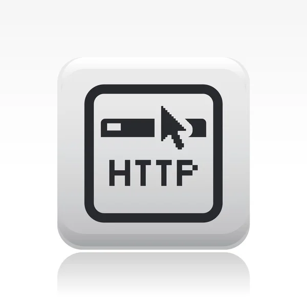 Illustrazione vettoriale dell'icona del singolo browser http — Vettoriale Stock