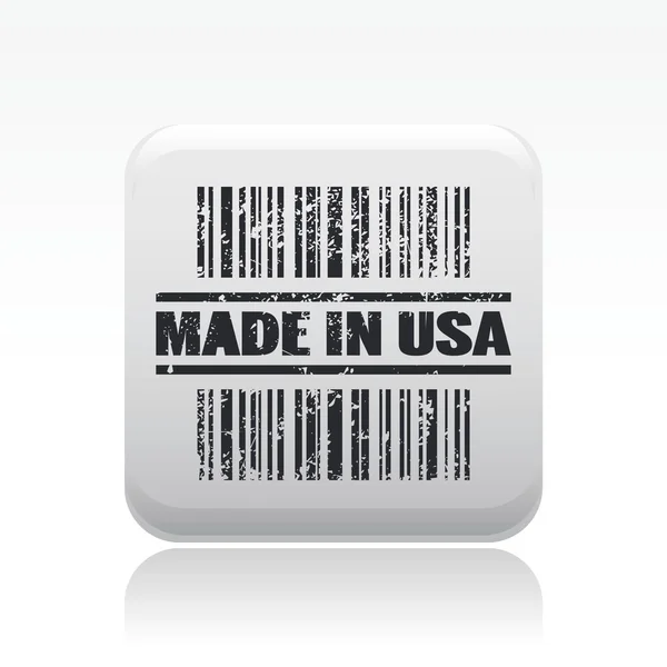 Ilustración vectorial de single made in USA icon — Vector de stock