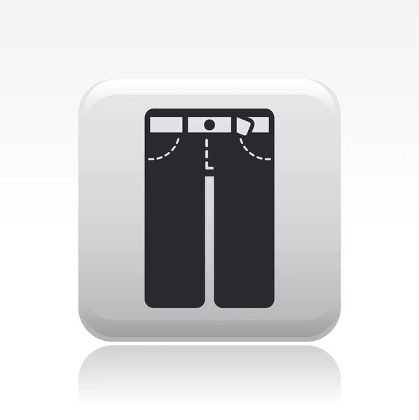 Illustration vectorielle de l'icône du jeans unique — Image vectorielle