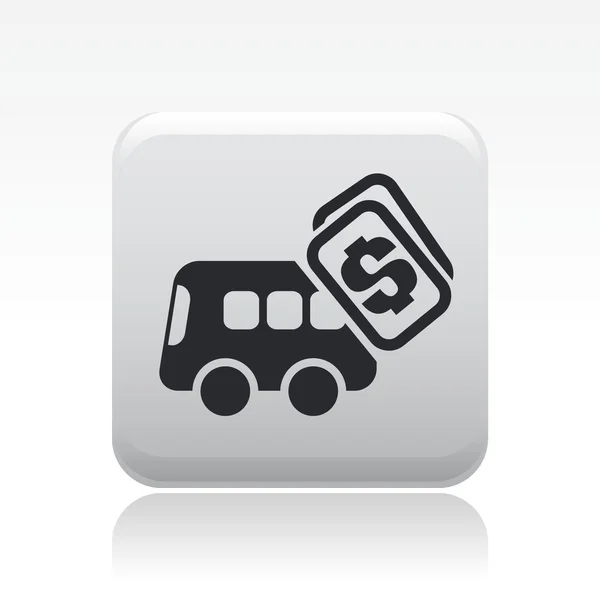 Vector illustration of single bus price icon — Stock Vector