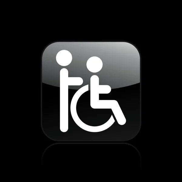 Ilustración vectorial del icono de handicap único — Archivo Imágenes Vectoriales