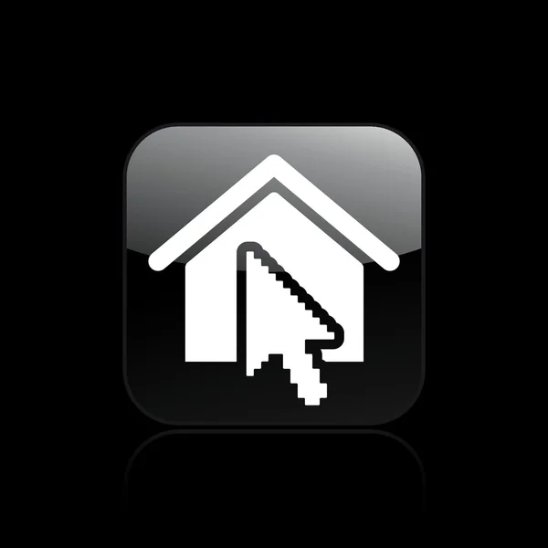 Vektorové ilustrace jediného domů ukazatel ikony — Stockový vektor