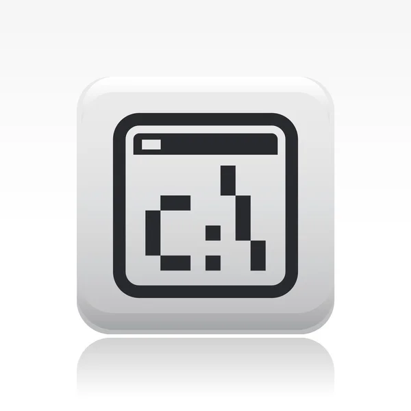 Illustration vectorielle de l'icône isolée dos pixel — Image vectorielle
