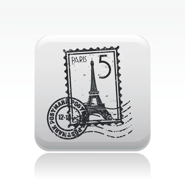 Vektorové ilustrace izolované Paříž ikony — Stockový vektor