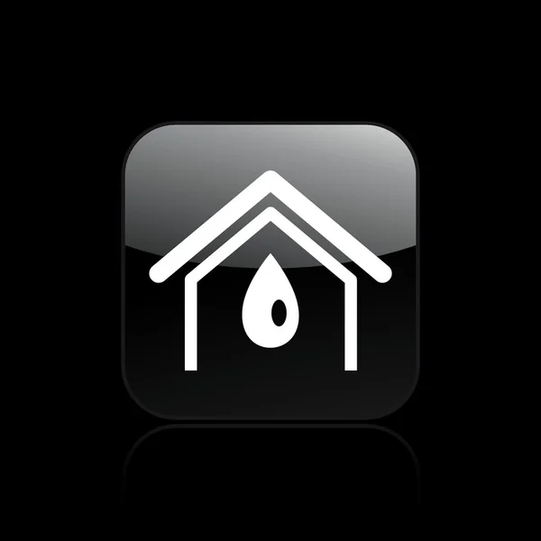 Ilustração vetorial do ícone de casa de gota única — Vetor de Stock