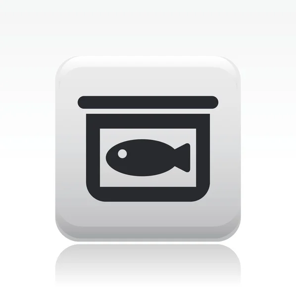 Vector illustration of single fish icon — Stock Vector