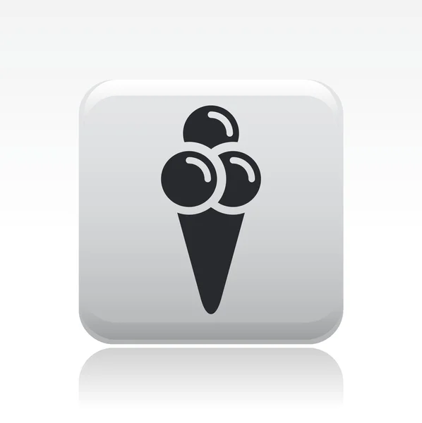 Ilustração vetorial do ícone de sorvete único — Vetor de Stock