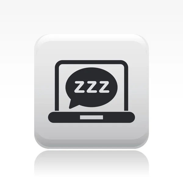 Vector illustration of single sleep computer icon — Stock Vector