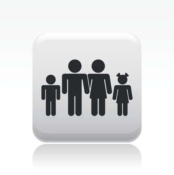 Vector illustration of single family icon — Stock Vector