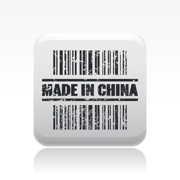 Ilustração vetorial de single feito no ícone da China —  Vetores de Stock