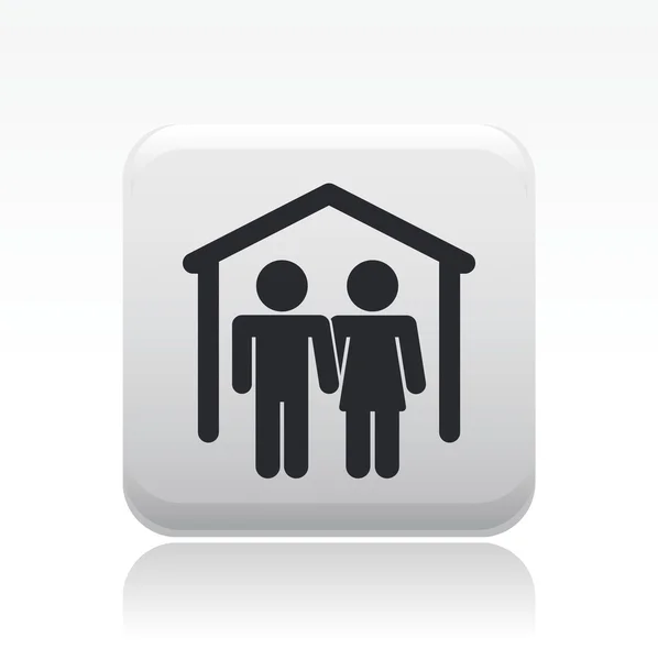 Vector illustration of single family home icon — Stock Vector