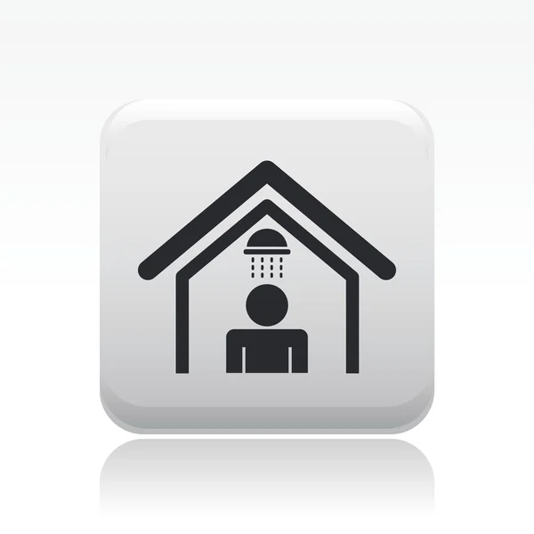 Illustrazione vettoriale dell'icona della doccia isolata — Vettoriale Stock