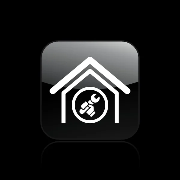 Ilustração vetorial do ícone de casa de ajuste único — Vetor de Stock