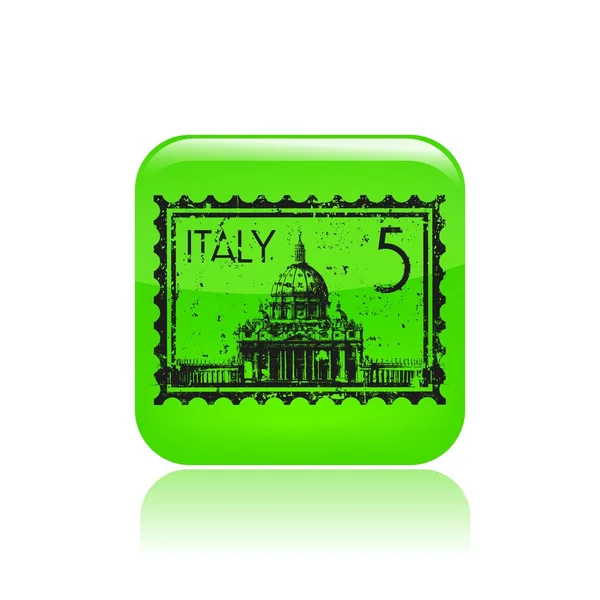 Ilustração vetorial do ícone único da Itália — Vetor de Stock