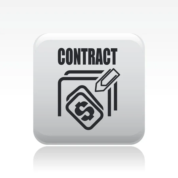 Ilustração vetorial do ícone de contrato único — Vetor de Stock