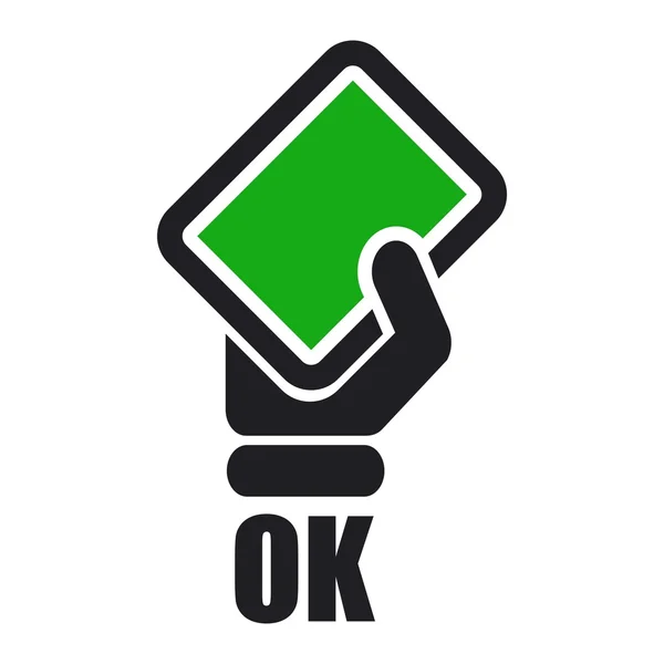Vektorillustration des einzelnen ok-Symbols — Stockvektor