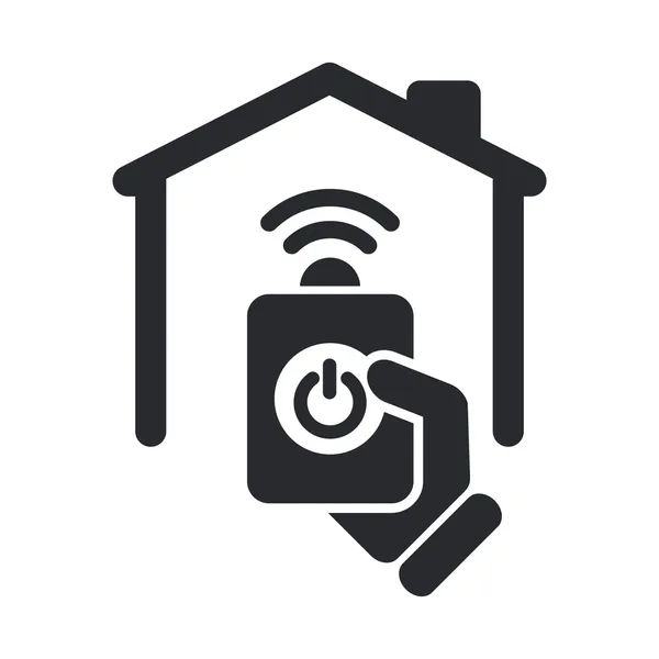 Ilustración vectorial del icono de una sola casa remota — Vector de stock